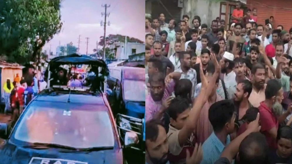 বরমীতে র‍্যাবের গাড়ি আটকে তুলকালাম, সেনাবাহিনীতে উদ্ধার