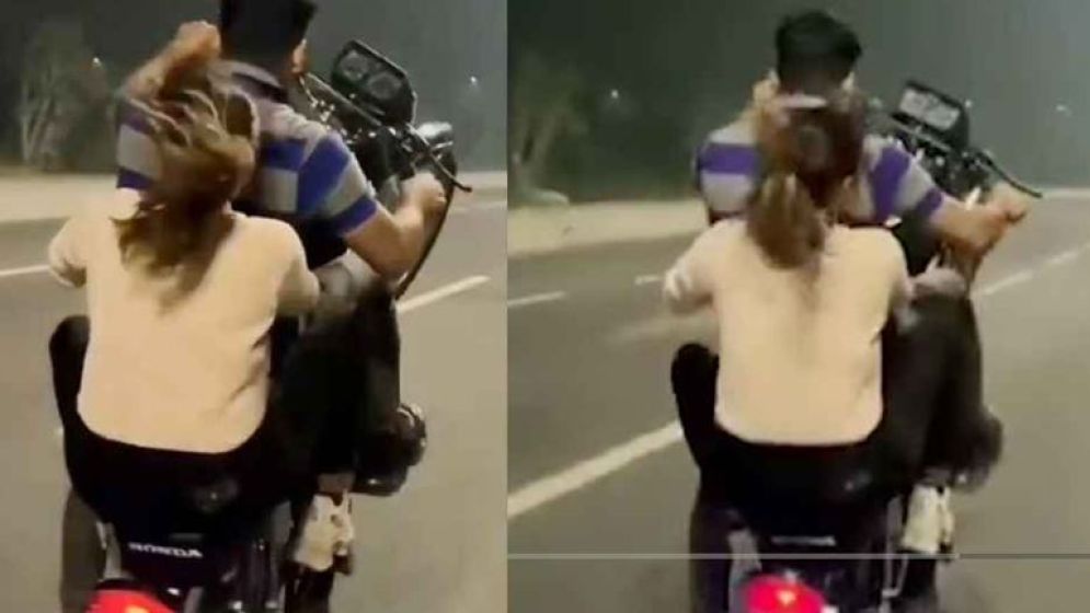 তরুণীকে নিয়ে ভয়াবহ বাইক স্টান্ট, অতঃপর ...