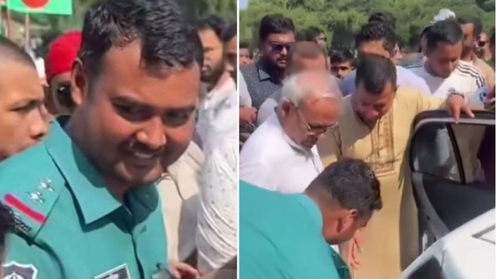 রিজভীর পা ছুঁয়ে সালাম, ভাইরাল হওয়ার পর পুলিশ সদস্য ক্লোজড