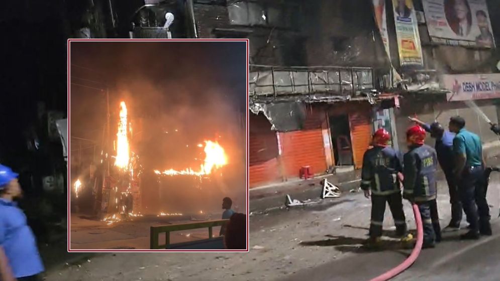 মধ্যরাতে পুরান ঢাকার বংশালে আগুন