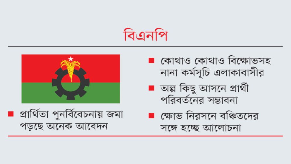 অর্ধশত আসন ঘিরে বিএনপিতে টানাপোড়েন