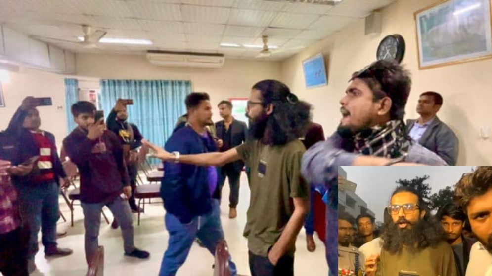 সাংবাদিকদের ঘরে তালাবদ্ধ করে আগুন দেওয়ার হুমকি এনসিপি নেতার