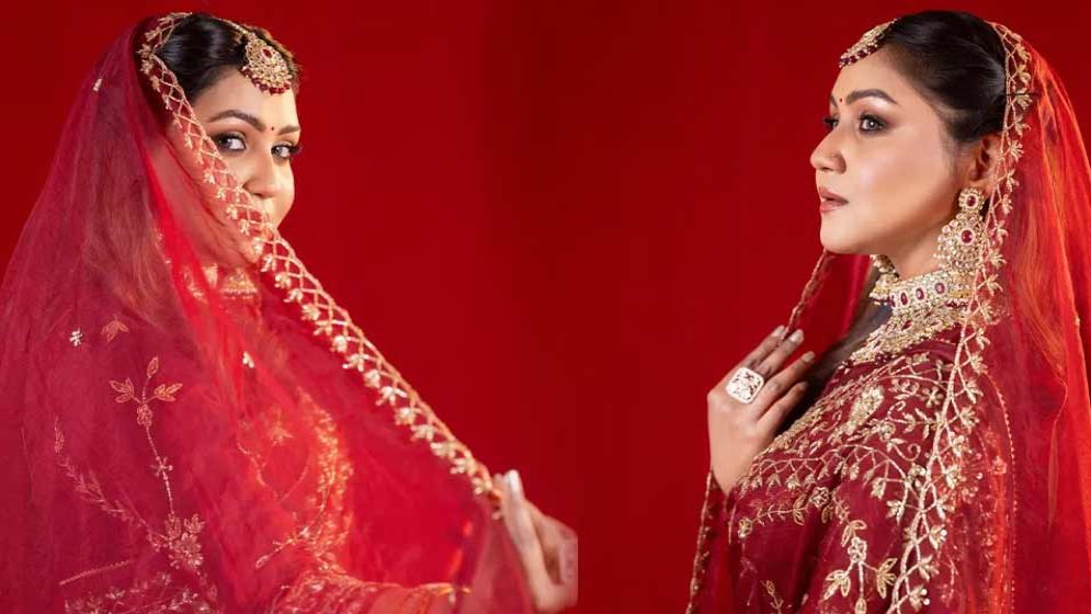 ‘লাল টুকটুকে বউ’ সাজে নিশাত প্রিয়ম