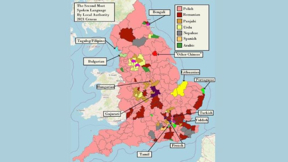 ইংল্যান্ডে পোলিশ ও বাংলা ভাষার আধিপত্য: ২য় ভাষার মানচিত্র প্রকাশ