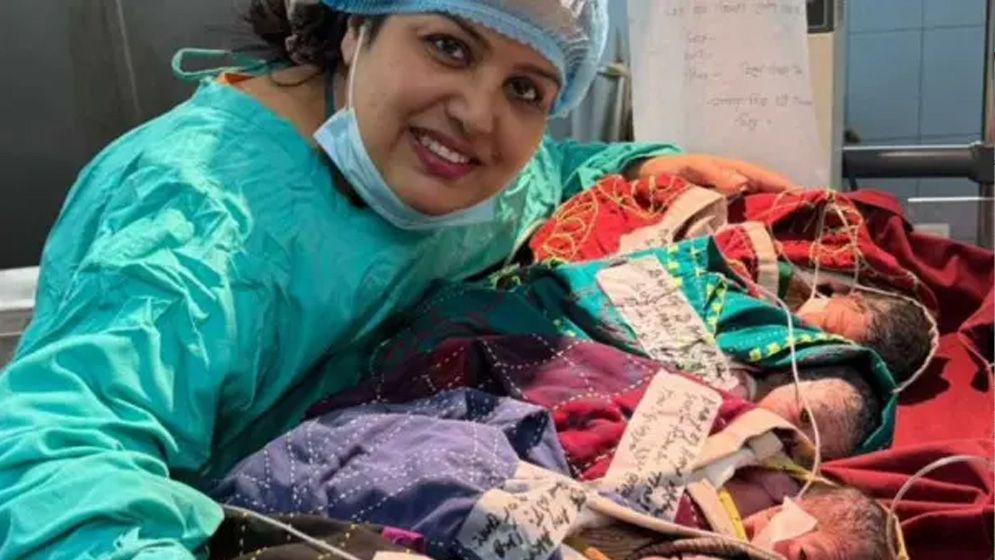 দীর্ঘ ১০ বছর নিঃসন্তান থাকার পর একসঙ্গে পাঁচ সন্তানের জন্ম