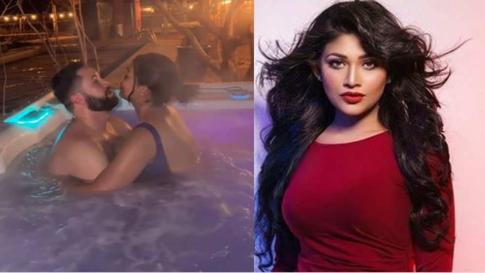 সুইমিংপুলে স্বামীর সঙ্গে অন্তরঙ্গ, ভিডিও প্রকাশ করলেন পিয়া বিপাশা