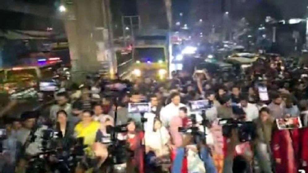 রাজধানীতে মধ্য রাতে এনসিপির বিক্ষোভ