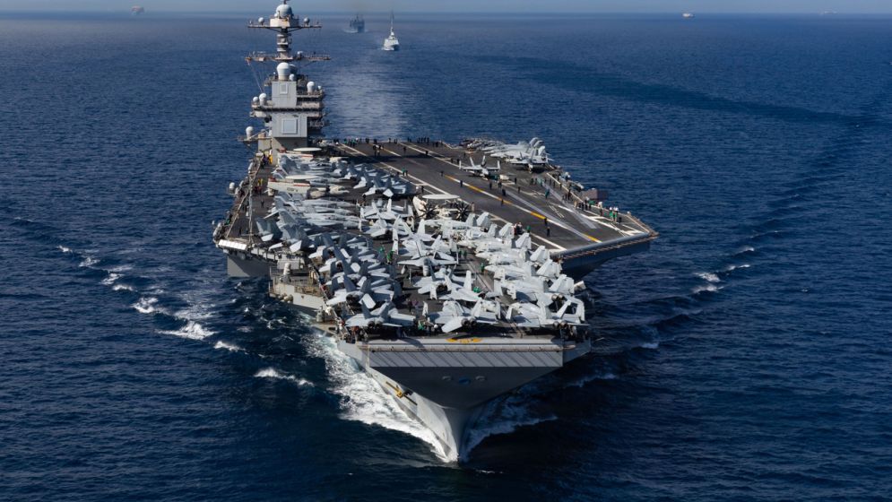 মধ্যপ্রাচ্যে যুক্তরাষ্ট্রের ১২ যুদ্ধজাহাজ, আসছে বৃহত্তম রণতরী