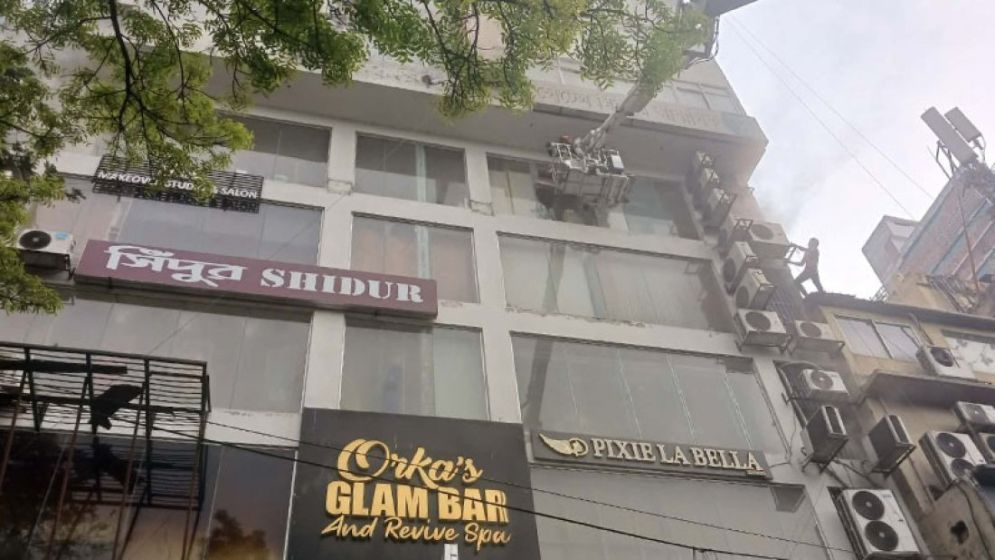 মিরপুরে বহুতল ভবনে আগুন