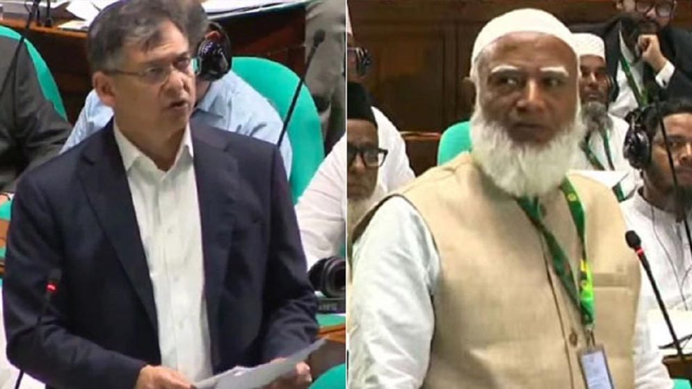 বিরোধীদলীয় নেতা ও স্বরাষ্ট্রমন্ত্রীর মধ্যে উত্তপ্ত বাক্যবিনিময়