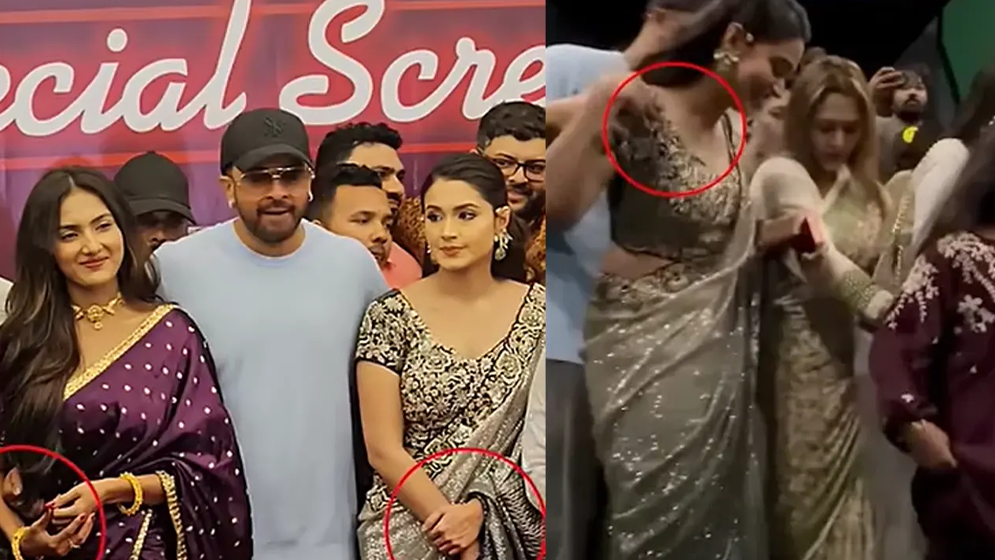 প্রদর্শনীতে ফারিণের গায়ে হাত রেখে সমালোচনার মুখে শাকিব খান