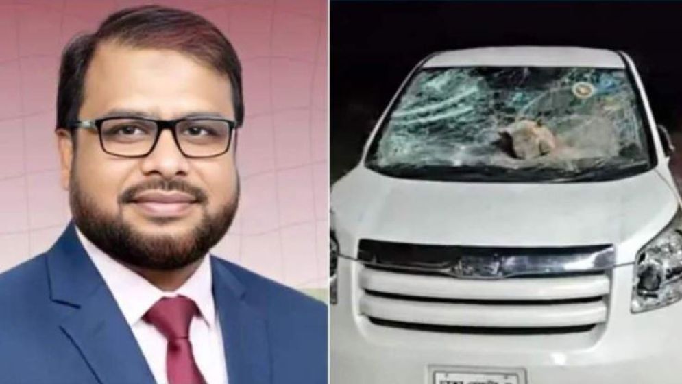জামায়াতের এমপির গাড়িতে ‘বিএনপির হামলা’
