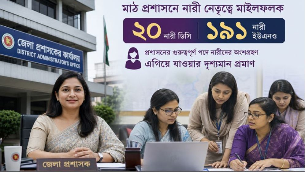 মাঠ প্রশাসনে নারী নেতৃত্বে মাইলফলক: ২০ ডিসি, ১৯১ ইউএনও নারী