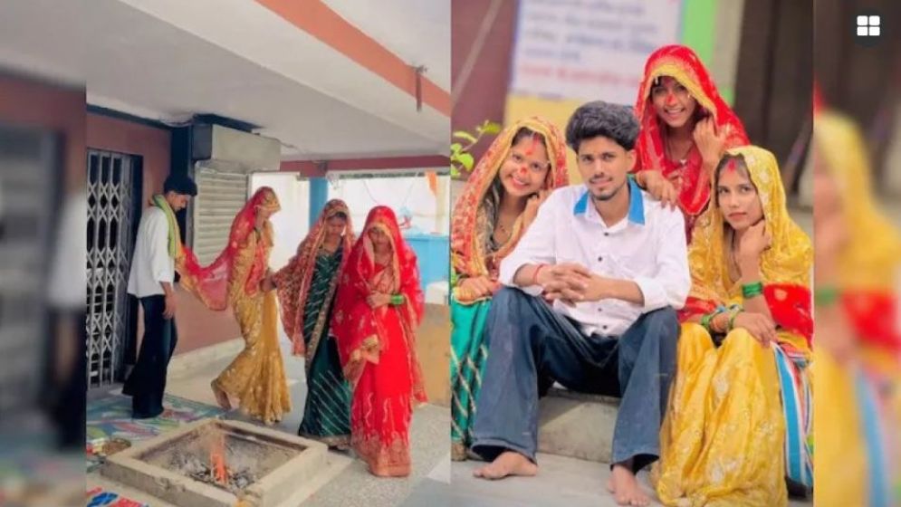 এক যুবকের সাথে ৩ বোনের বিয়ে: সোশ্যাল মিডিয়ায় তোলপাড়, আসল ঘটনা কি?