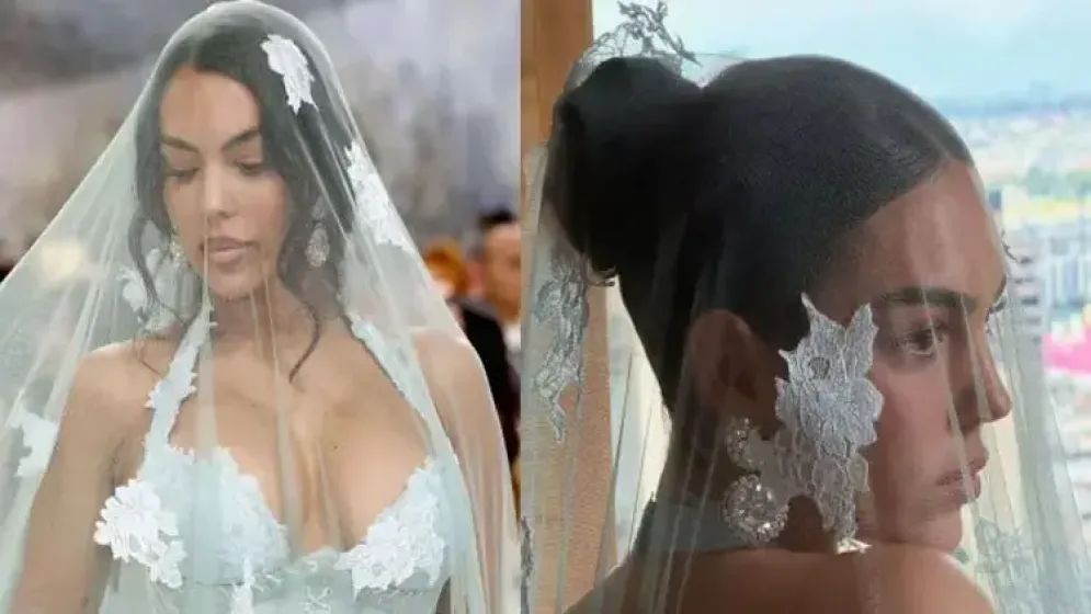 গুচির শো-রুমে কাজ করতেন জর্জিনা, বিয়ের পোশাকও পরলেন গুচির