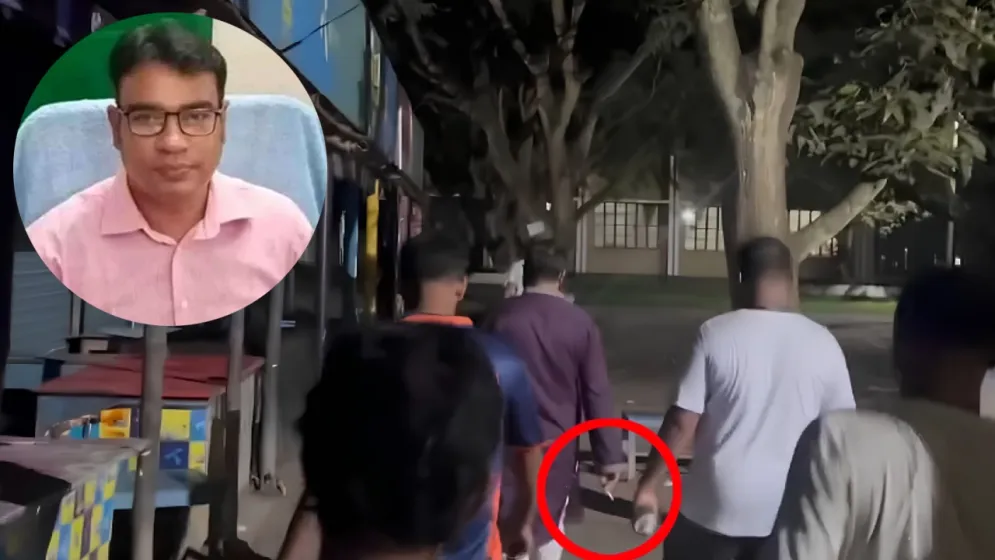 সিগারেট হাতে মাদকবিরোধী অভিযানে ইবি প্রক্টর