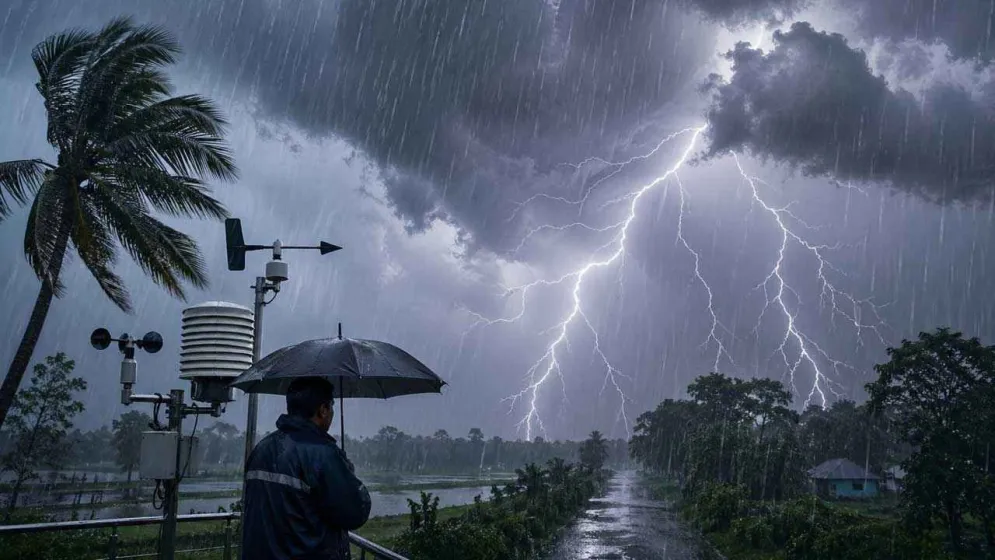 রাতের মধ্যে ১৩ অঞ্চলে বজ্রসহ ঝড়ের আভাস