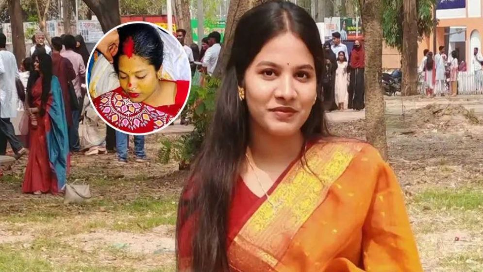 ডেঙ্গুতে মৃত্যুর পর বউ সাজলেন বৃষ্টি