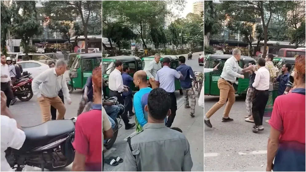 সিএনজি চালককে বিদেশি নাগরিকের মারধর, ভিডিও ভাইরাল