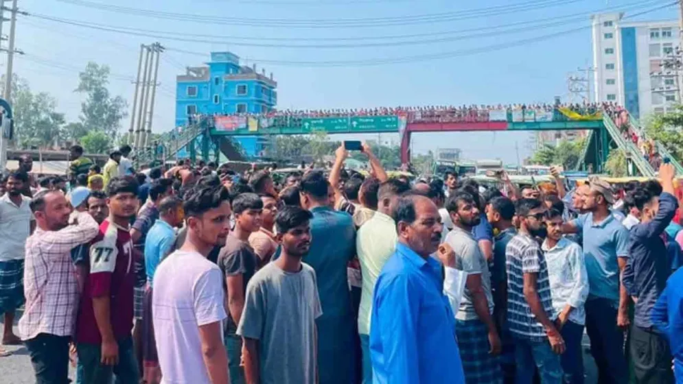 ঢাকা-টাঙ্গাইল মহাসড়ক অবরোধ, দীর্ঘ যানজট